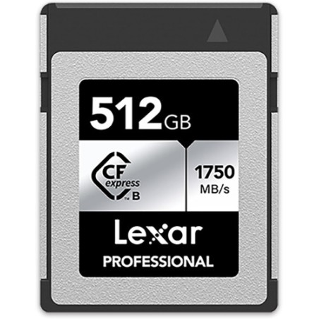 20337-LEXAR 512GB PROFESSIONAL CFEXPRESS TYPE B CARD SILVER, UP TO 1750MB/S READ 1300MB/S WRITE