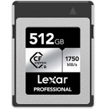 20337-LEXAR 512GB PROFESSIONAL CFEXPRESS TYPE B CARD SILVER, UP TO 1750MB/S READ 1300MB/S WRITE