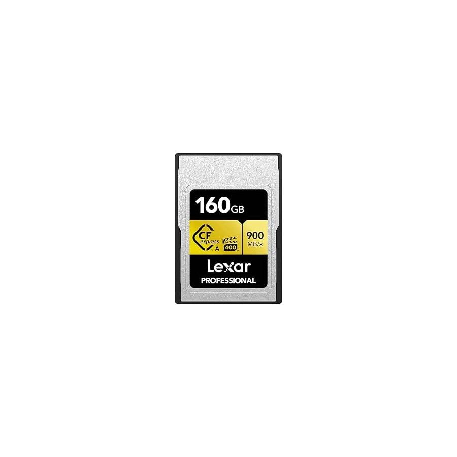 20340-LEXAR 160GB PROFESSIONAL CFEXPRESS TYPE A CARD GOLD SERIE, UP TO 900MB/S READ 800MB/S WRITE. VPG 400