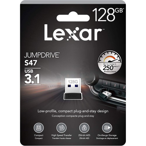 20345-Lexar JumpDrive S47 unidad flash USB 128 GB USB tipo A 3.2 Gen 1 (3.1 Gen 1) Negro