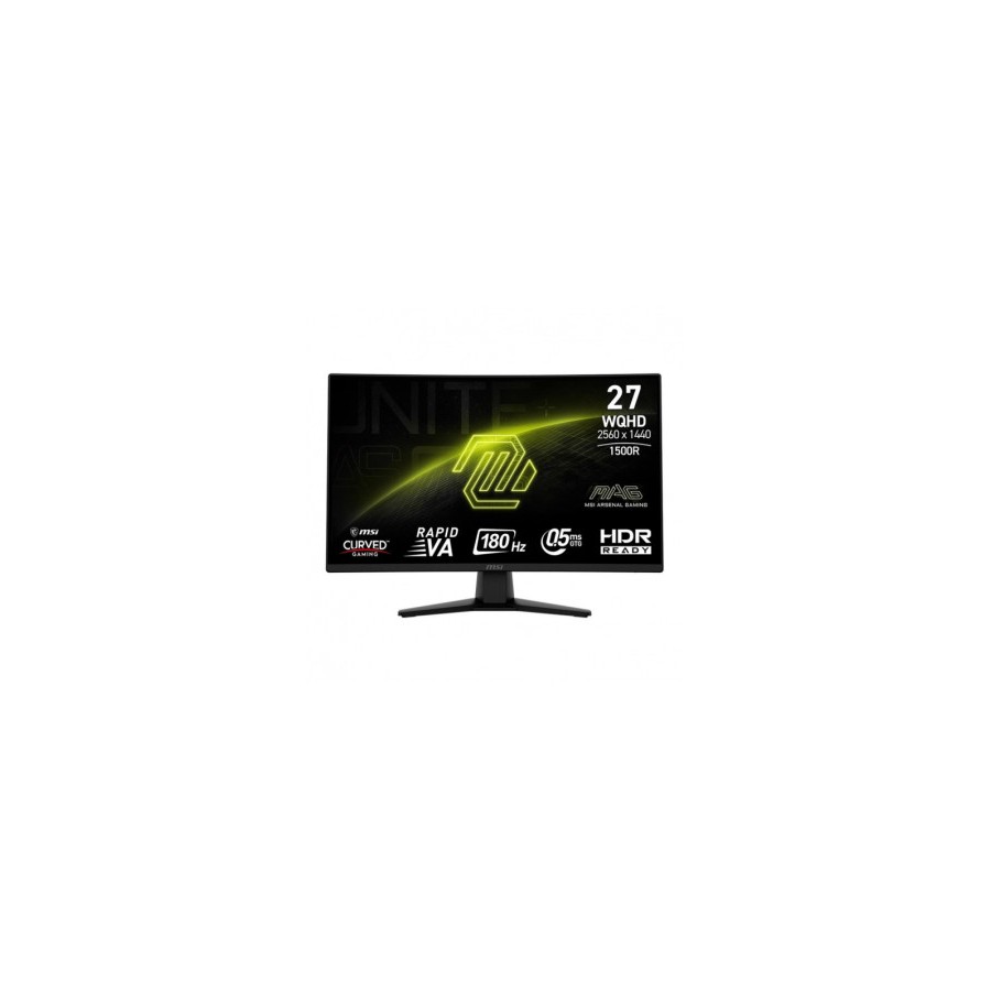 20353-MSI MONITOR MAG 274CQF. 27" RAPID VA CURVO 1500R. 2560X1440 . 180HZ. NEGRO