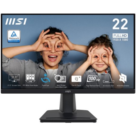 20360-MSI PRO MP225 pantalla para PC 54,6 cm (21.5") 1920 x 1080 Pixeles Full HD LED Negro