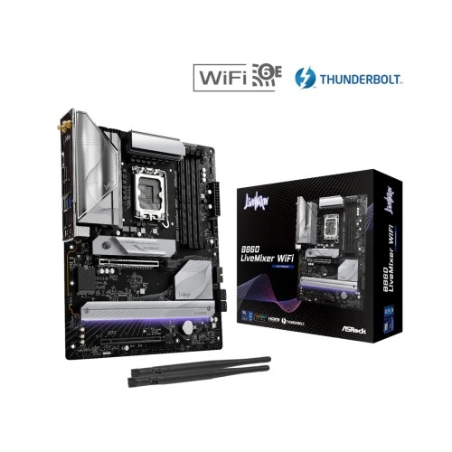 20403-PLACA ASROCK B860 LIVEMIXER WIFI,INTEL,1851,B860,4DDR5,USB 10GBPS,WIFI,ATX