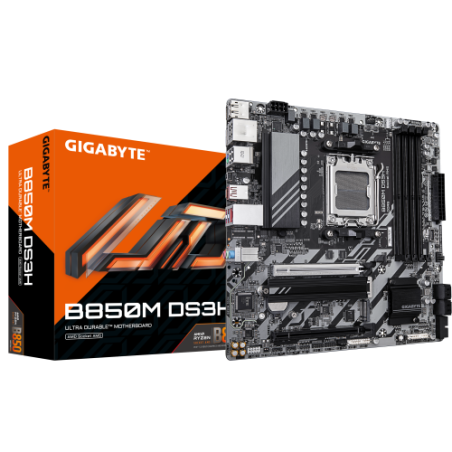 20425-GIGABYTE B850M DS3H Placa Base - Procesadores AMD Ryzen Serie 9000, 16+2+2 fases VRM digitales, hasta 8200MHz DDR5