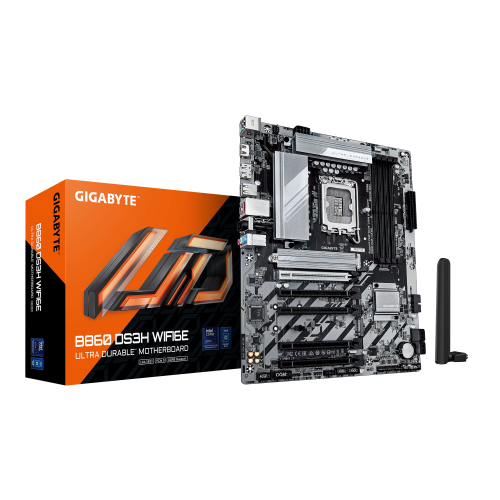 20427-GIGABYTE B860 DS3H WIFI6E Placa base - CPUs Intel Core Ultra, VRM de 8+1+2+2 fases, hasta 9066MHz DDR5, 1xPCIe 5.0
