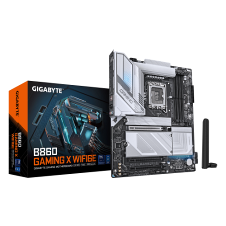 20433-GIGABYTE B860 GAMING X WIFI6E Placa base - CPUs Intel Core Ultra, VRM de 12+1+2+1 fases, hasta 9066MHz DDR5, 1xPCI
