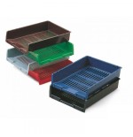 2046-BANDEJA APILABLE DE PLASTICO 340X275X65 MM. COLOR VERDE FAIBO 90-04