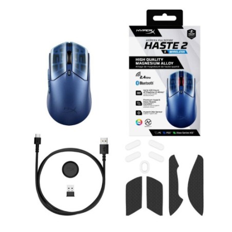 20545-HP Raton gaming inalambrico HyperX Pulsefire Haste 2 S azul marino