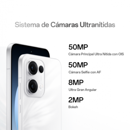 20564-OPPO RENO13 5G/MTK DIMENSITY 8350 /256GB/12GB/6,6"/50MP/5.600MAH/80W WHITE