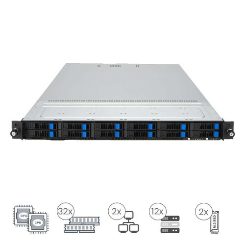 20674-BB SERVER ASUS RS700-E11-RS12U/10G/1.6KW/12NVMe/GPU