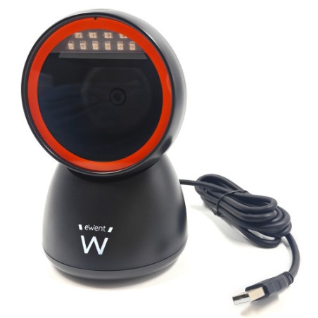 20701-Ewent EW3450 lector de codigo de barras Lector de codigos de barras fijo 1D/2D CMOS Negro