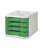 2083-MODULO DE 4 CAJONES POLIESTIRENO VERDE FLUOR FAIBO 1000M-19