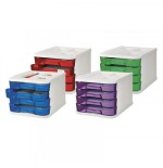 2084-MODULO DE 4 CAJONES POLIESTIRENO VERDE FLUOR FAIBO 1000M-19