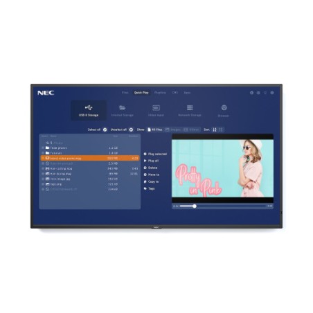 20843-NEC MultiSync MA551-MPi4 Pantalla plana para senalizacion digital 139,7 cm (55") LCD 500 cd / m2 4K Ultra HD Negro