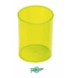 2098-CUBILETE DE PLASTICO 78 MM. DIAMETRO X 100 MM. ALTO TRANSPARENTE AMARILLO FAIBO 205-20