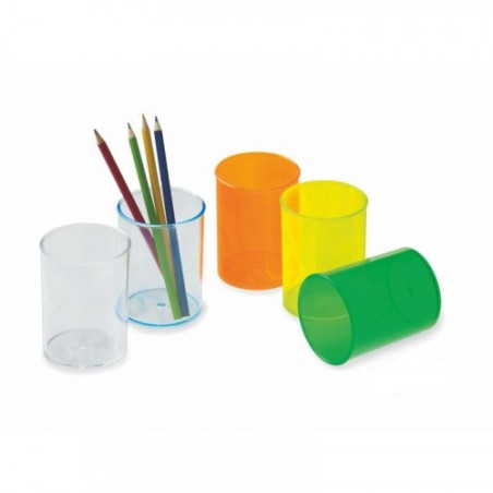 2099-CUBILETE DE PLASTICO 78 MM. DIAMETRO X 100 MM. ALTO TRANSPARENTE AMARILLO FAIBO 205-20