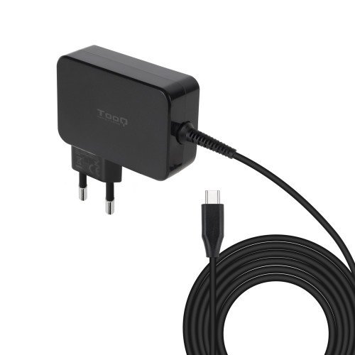 21153-TooQ Cargador de portatil GAN USB-C PD 100W, Negro