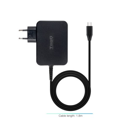 21154-TooQ Cargador de portatil GAN USB-C PD 100W, Negro