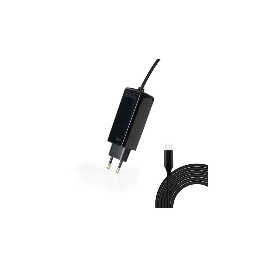 21155-TooQ Cargador de portatil GAN USB-C PD 100W, Negro