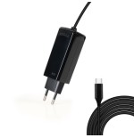 21161-TooQ Cargador de portatil GAN USB-C PD 45W, Negro