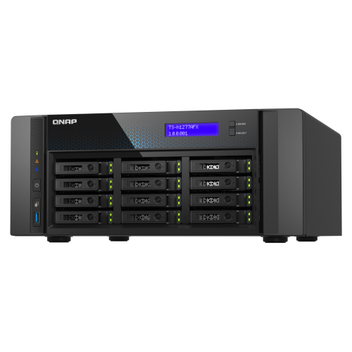 21169-QNAP TS-H1277AFX-R7-32G servidor de almacenamiento NAS Torre AMD RyzenT 7 32 GB DDR5 0 TB QuTS hero Negro
