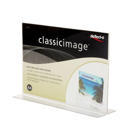 2117-Deflecto 47701 portacartel y stand de informacion Portacarteles A4 Poliestireno (PS) Transparente