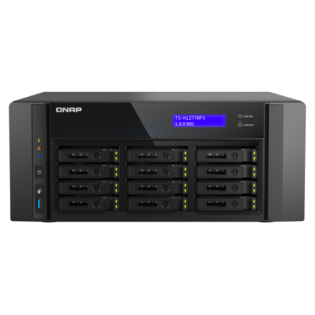21170-QNAP TS-H1277AFX-R7-32G servidor de almacenamiento NAS Torre AMD RyzenT 7 32 GB DDR5 0 TB QuTS hero Negro