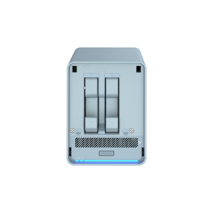 21179-QNAP QMiroPlus-201W NAS Escritorio IntelR CeleronR J4125 4 GB DDR4 0 TB QNAP Turbo System Azul