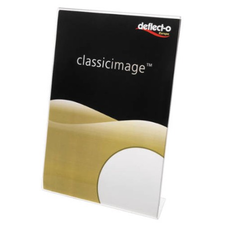 2119-EXPOSITOR DE SOBREMESA EN FORMA L POLIESTIRENO A3 VERTICAL DEFLECTO 47601