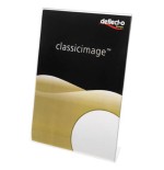 2119-EXPOSITOR DE SOBREMESA EN FORMA L POLIESTIRENO A3 VERTICAL DEFLECTO 47601