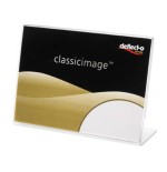 2120-EXPOSITOR DE SOBREMESA EN FORMA L POLIESTIRENO 90X60 MM. HORIZONTAL DEFLECTO 480301