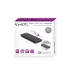 21276-Ewent EW7023 caja para disco duro externo Caja externa para unidad de estado solido (SSD) Negro