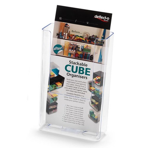 2128-Deflecto 76001 estanteria para libros 1 estanterias Transparente