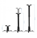 21393-TooQ SOPORTE UNIVERSAL INCLINABLE DE TECHO PARA PROYECTOR NEGRO