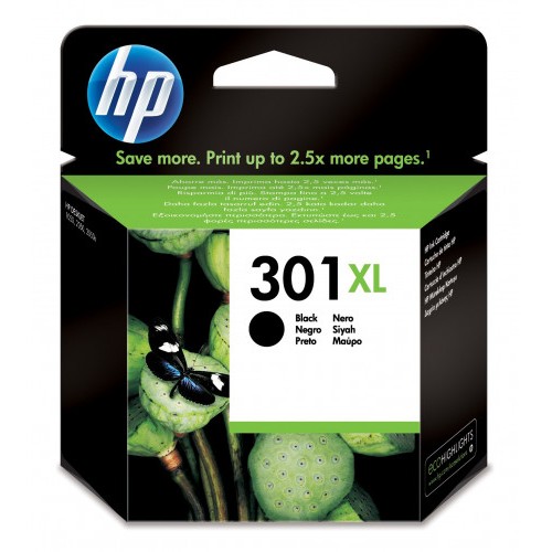 21418-CARTUCHO DE TINTA HP DESKJET 1050 2050 3050 NEGRO 301XL 8ML (CH563EE) HP301XL