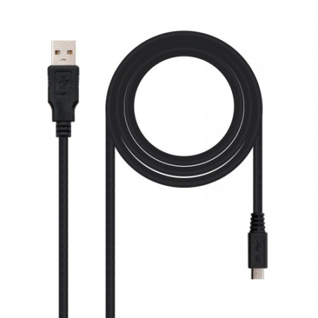 21481-Nanocable CABLE USB 2.0, TIPO A/M-MICRO USB B/M, 0.8 M