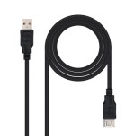 21495-NANOCABLE CABLE USB 2.0, TIPO A/M-A/H, NEGRO, 1.8 M