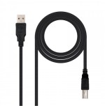 21496-Nanocable CABLE USB 2.0 IMPRESORA, TIPO A/M-B/M, NEGRO, 1.8 M