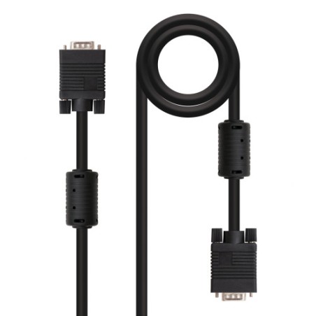 21520-Nanocable CABLE SVGA CON FERRITA HDB15/M-HDB15/M 10 M