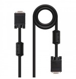 21522-Nanocable CABLE SVGA CON FERRITA, HDB15/M-HDB15/M, 15 M