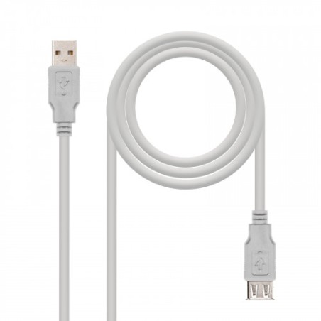 21528-Nanocable CABLE USB 2.0, TIPO A/M-A/H, BEIGE, 1.0M