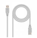 21528-Nanocable CABLE USB 2.0, TIPO A/M-A/H, BEIGE, 1.0M