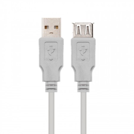 21529-Nanocable CABLE USB 2.0, TIPO A/M-A/H, BEIGE, 1.0M