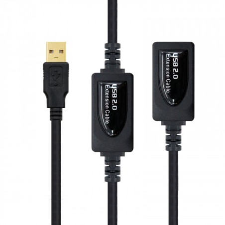 21533-Nanocable 10.01.0213 cable USB 15 m 2.0 USB A Negro