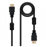 21546-Nanocable CABLE HDMI V1.4 (ALTA VELOCIDAD / HEC) CON FERRITA, A/M-A/M, 1.8 M