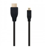 21555-Nanocable HDMI, 0.8m cable HDMI 0,8 m HDMI tipo A (Estandar) HDMI tipo D (Micro) Negro