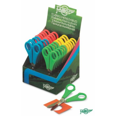 2158-FAIBO TE13E tijera de escritorio y manualidades Tijeras de oficina Corte recto Azul, Verde, Rojo, Amarillo