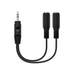21586-NANOCABLE CABLE AUDIO ESTEREO, 2X3.5/H-3.5/M, 15 CM (10.24.1200)
