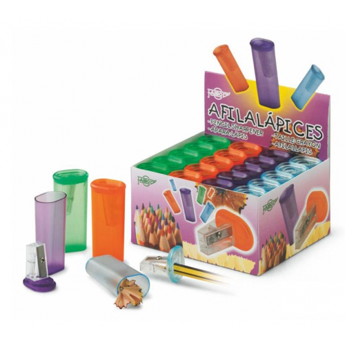 2176-SACAPUNTAS PLASTICO CON DEPOSITO FAIBO 2101