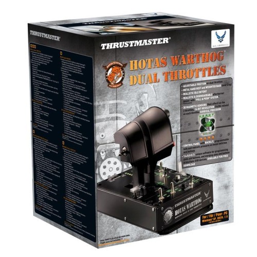 21870-Thrustmaster HOTAS Warthog Dual Throttles Negro USB Simulador de Vuelo PC